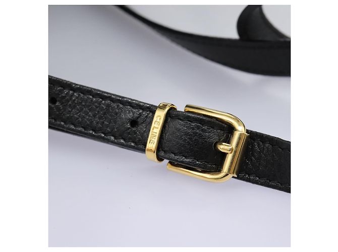 Céline Zaino in pelle nero e oro Auth EC484 D'oro - vista 10