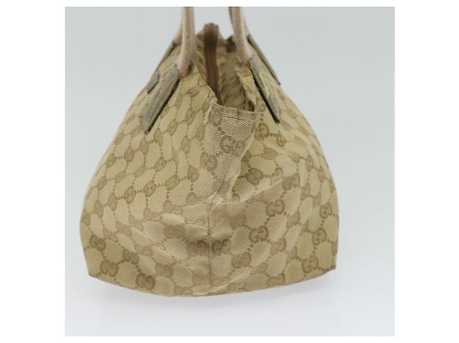 Borsa a mano GUCCI GG Canvas Sherry Line Beige Oro rosa 131228 Auth ac3698 D'oro - vista 5