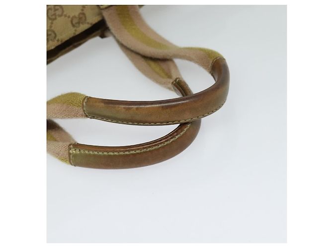 Borsa a mano GUCCI GG Canvas Sherry Line Beige Oro rosa 131228 Auth ac3698 D'oro - vista 7