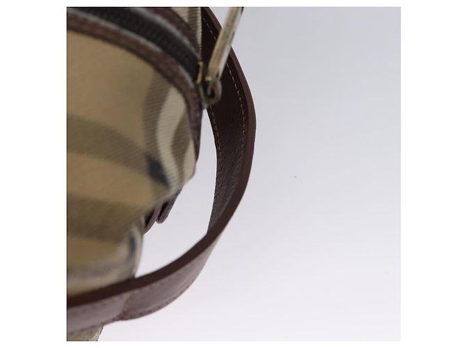 Autre Marque Borsa a mano in PVC pelle beige Burberrys Nova Check Auth BD815 - vista 10