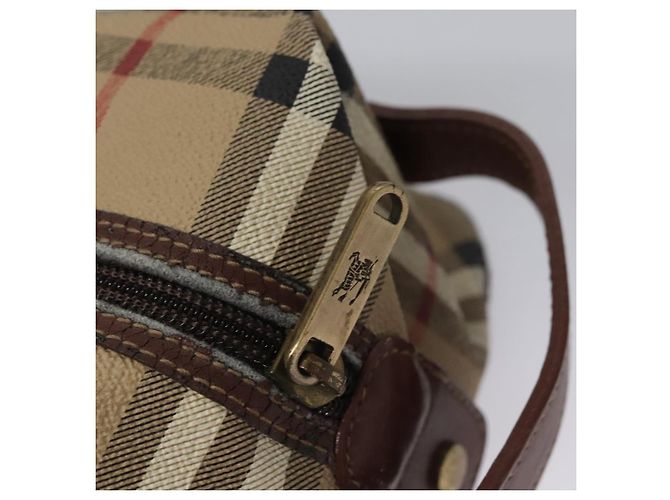 Autre Marque Borsa a mano in PVC pelle beige Burberrys Nova Check Auth BD815 - vista 11
