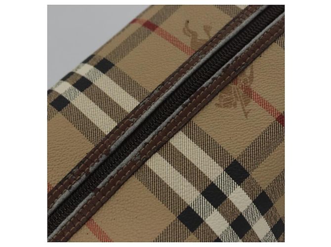 Autre Marque Borsa a mano in PVC pelle beige Burberrys Nova Check Auth BD815 - vista 6