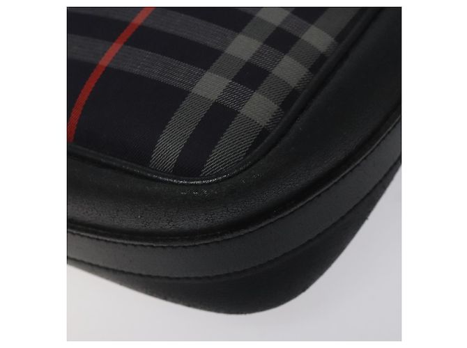 Autre Marque Borsa a Spalla Burberrys in Tela e Pelle Blu Navy Oro Auth JB067 D'oro - vista 14