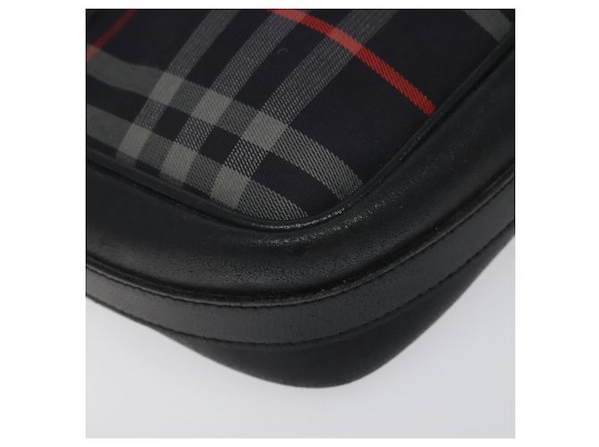Autre Marque Borsa a Spalla Burberrys in Tela e Pelle Blu Navy Oro Auth JB067 D'oro - vista 15