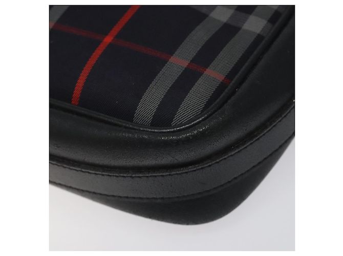 Autre Marque Borsa a Spalla Burberrys in Tela e Pelle Blu Navy Oro Auth JB067 D'oro - vista 16