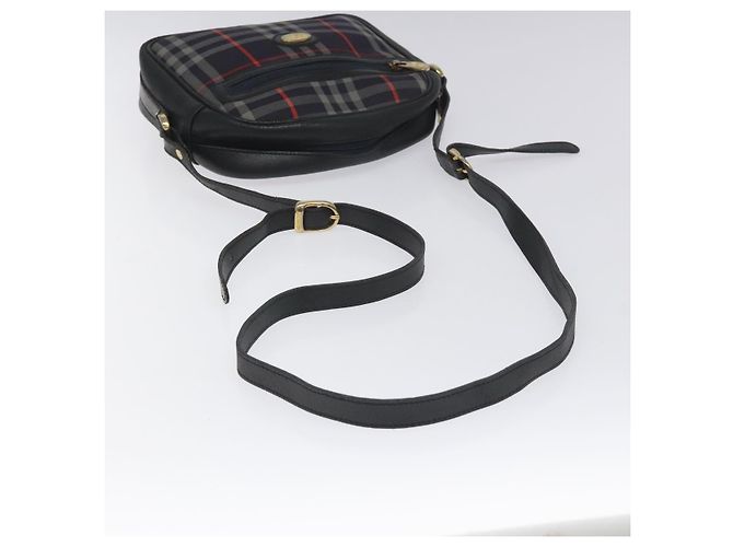 Autre Marque Borsa a Spalla Burberrys in Tela e Pelle Blu Navy Oro Auth JB067 D'oro - vista 7