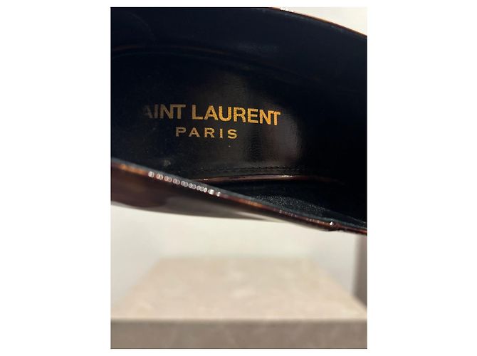 SAINT LAURENT Absätze T.EU 38 Lackleder Braun - Ansicht 6