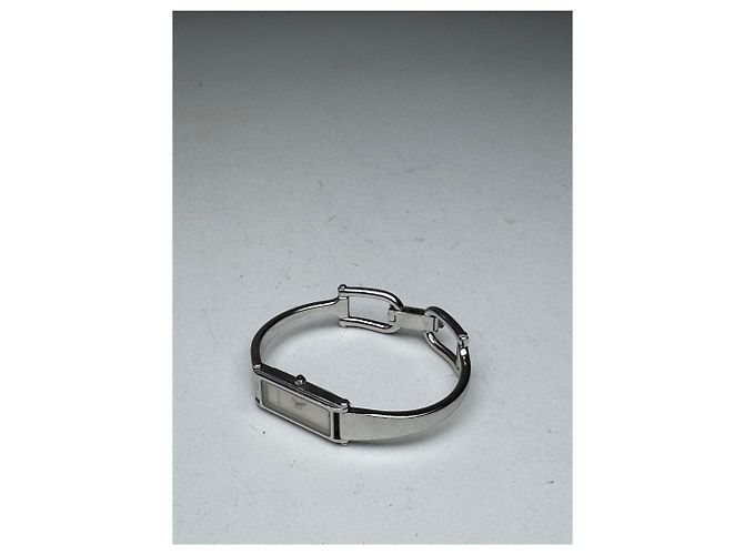 Orologio in acciaio vintage Gucci Horsebit argento - vista 12