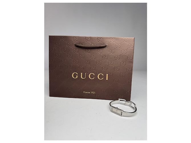Orologio in acciaio vintage Gucci Horsebit argento - vista 14