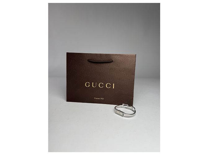 Orologio in acciaio vintage Gucci Horsebit argento - vista 8