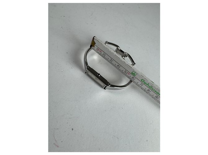 Orologio in acciaio vintage Gucci Horsebit argento - vista 9