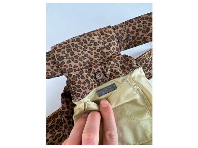 Marsupio vintage Bottega Veneta leopardato marrone - vista 15