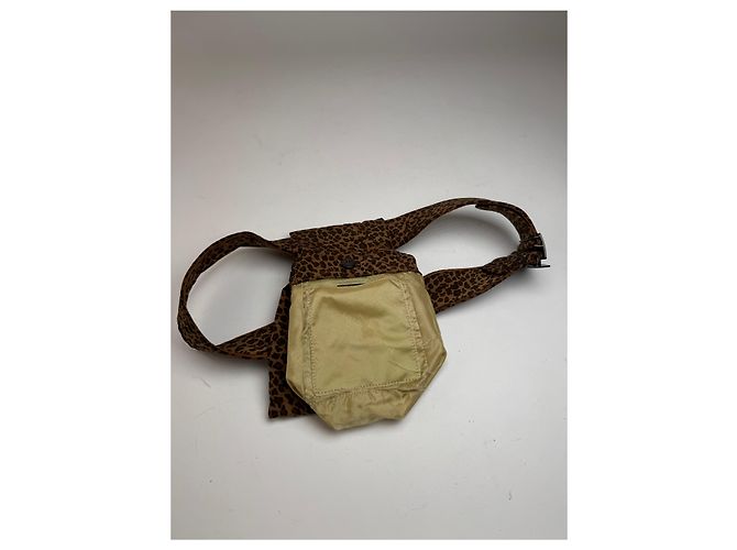 Marsupio vintage Bottega Veneta leopardato marrone - vista 4