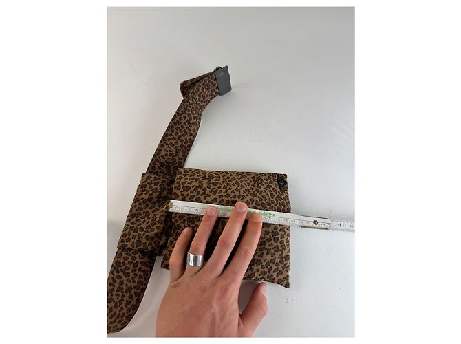 Marsupio vintage Bottega Veneta leopardato marrone - vista 7