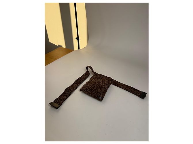 Marsupio vintage Bottega Veneta leopardato marrone - vista 9