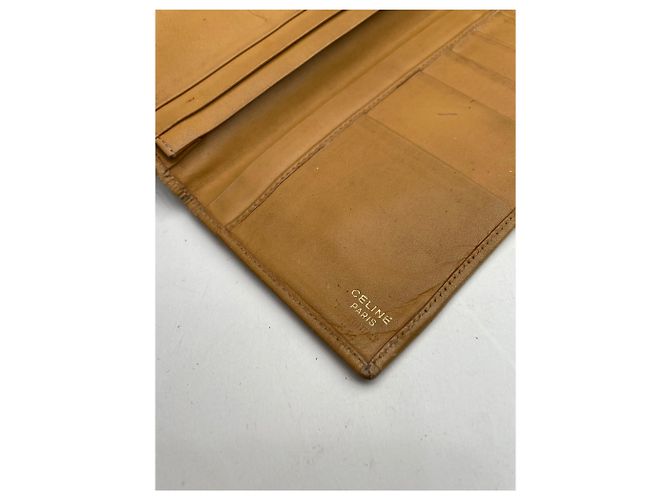 Céline Vintage Celine Paris Leather Monogram ID holder Brown - view 3