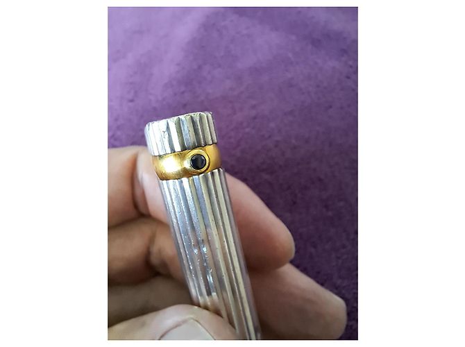 Cartier Accendino in argento, zaffiro e oro D'oro - vista 5