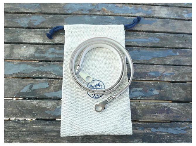 Cinghia a spalla Hermès Kelly bianca lunghezza 91cm nuova Bianco - vista 2