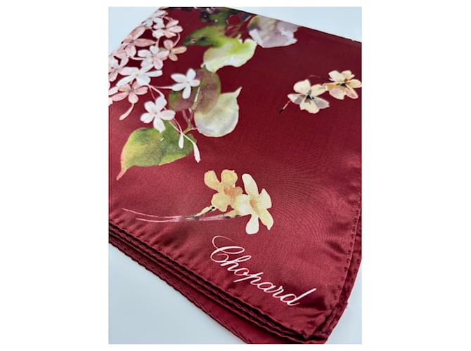 Sciarpa Chopard in seta fiori bordeaux Multicolore - vista 2