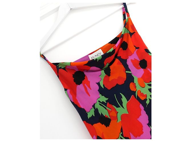 Autre Marque Vestido de seda con flores Raey Strong Roja - vista 4