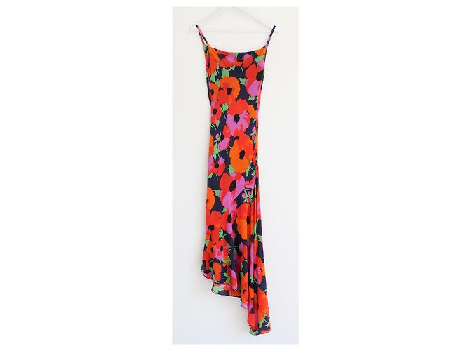 Autre Marque Vestido de seda con flores Raey Strong Roja - vista 5