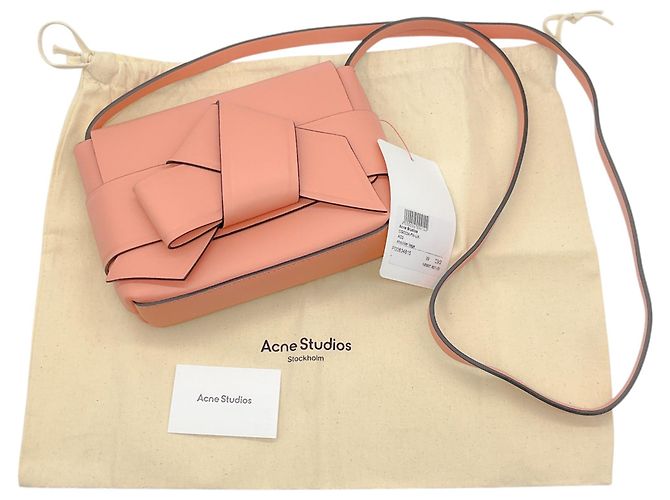 Acne Studios Pink Leather Misubi Micro Crossbody Bag - view 10