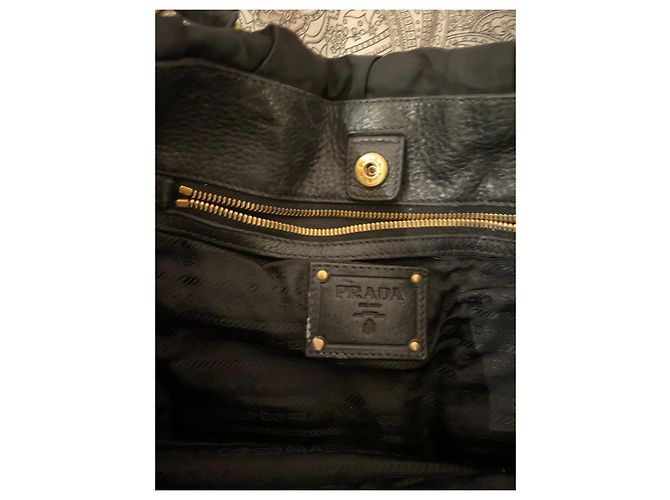 Gaufre Borsa a mano Prada in nylon nero - vista 4