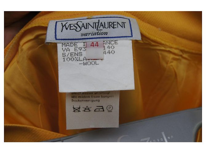 Falda de lana naranja Yves Saint Laurent - vista 3