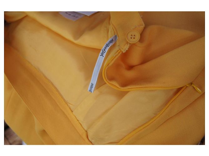 Falda de lana naranja Yves Saint Laurent - vista 6