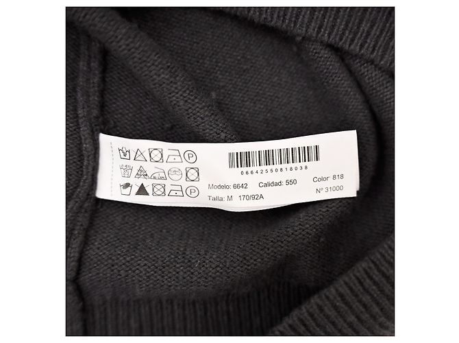 Vestido midi de malha relaxada em lã e caxemira da Massimo Dutti em cinza aço - vista 10
