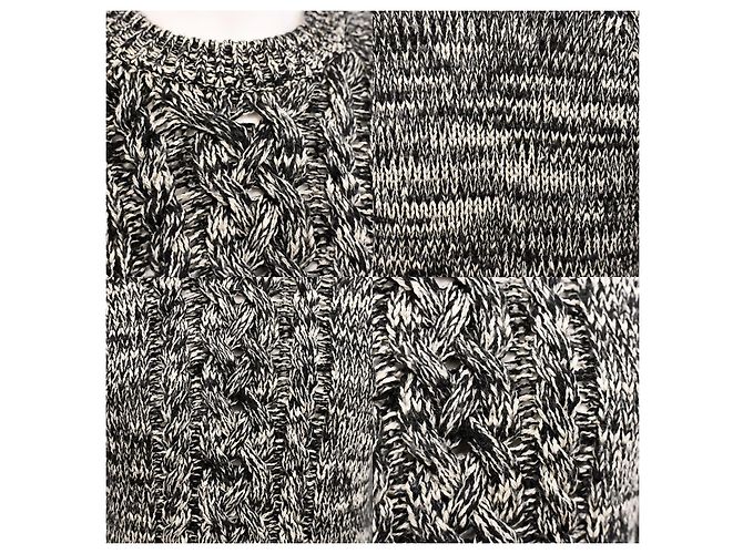 Isabel Marant Etoile Geflochtenes Strickwolloberteil Isabel Marant Étoile Größe S Schwarz Roh - Ansicht 12