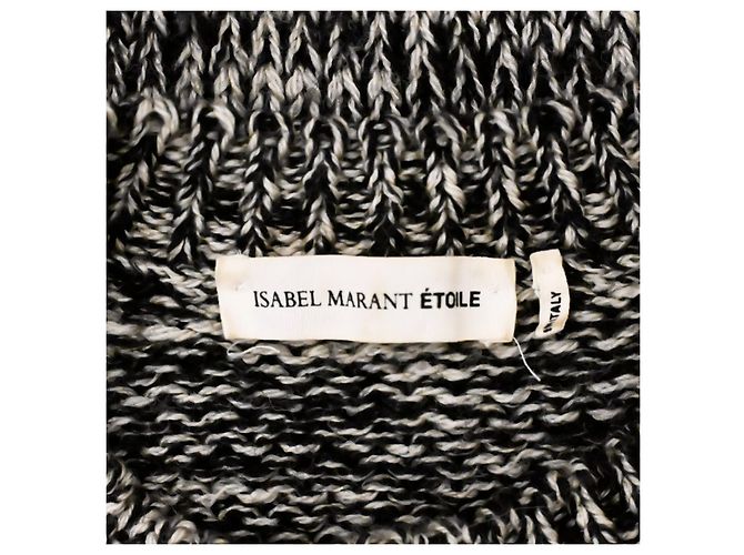 Isabel Marant Etoile Geflochtenes Strickwolloberteil Isabel Marant Étoile Größe S Schwarz Roh - Ansicht 9