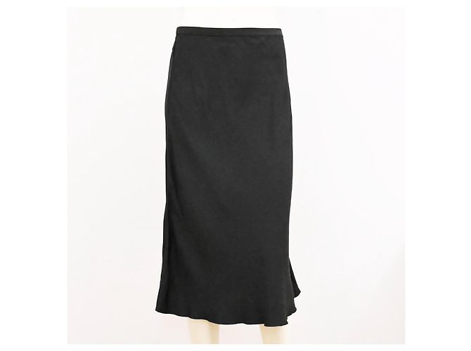 Autre Marque Falda midi fluida de viscosa Marc' O Polo en gris grafito oscuro talla S Gris antracita - vista 3