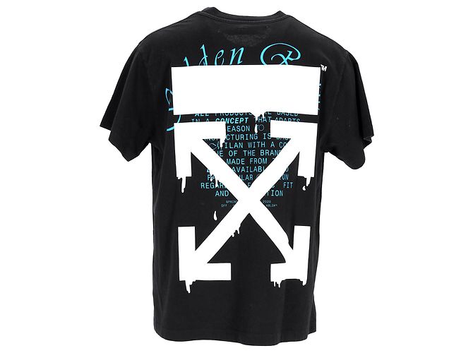 Off White Camiseta Off-White con flechas goteantes en algodón negro - vista 3