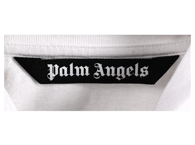 Camiseta oversized em algodão branco com ilustração do logo Palm Angels Cru - vista 10