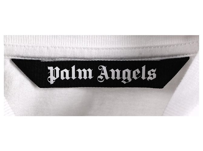 Camiseta oversized em algodão branco com ilustração do logo Palm Angels Cru - vista 4