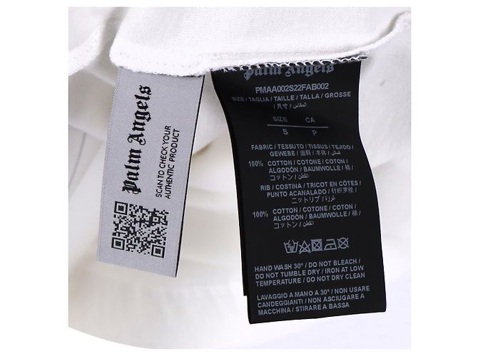 Camiseta oversized em algodão branco com ilustração do logo Palm Angels Cru - vista 5