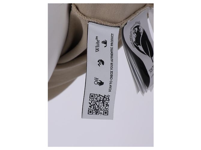 Off White Off-White Graffiti Arrows Logo T-Shirt in Beige Cotton - view 12