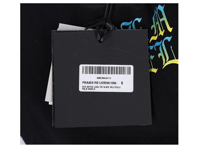 Camiseta oversized de algodón negro con logo gótico Palm Angels - vista 11