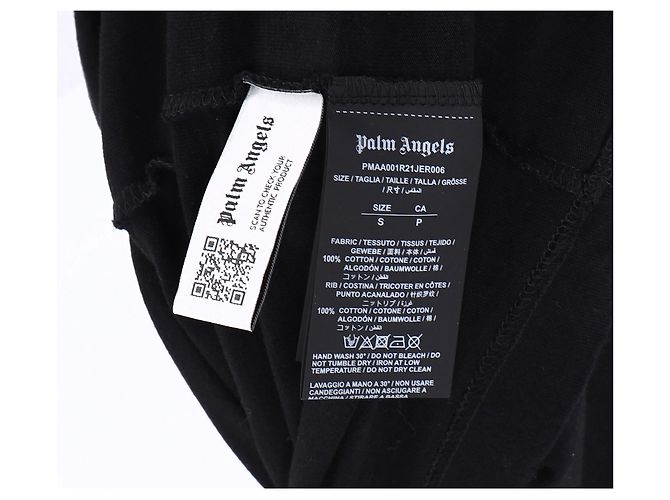 Camiseta oversized de algodón negro con logo gótico Palm Angels - vista 12