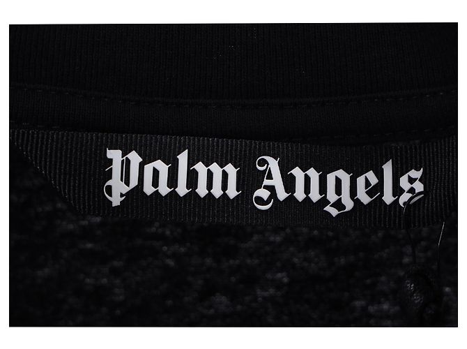 Camiseta oversized de algodón negro con logo gótico Palm Angels - vista 4