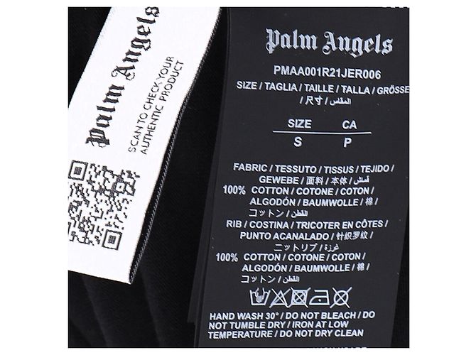 Camiseta oversized de algodón negro con logo gótico Palm Angels - vista 6