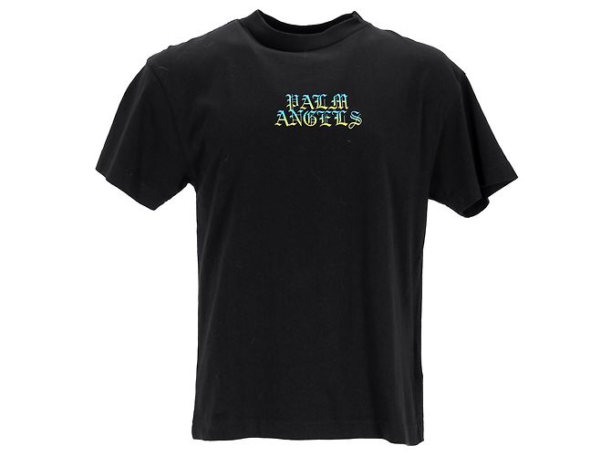 Camiseta oversized de algodón negro con logo gótico Palm Angels - vista 7