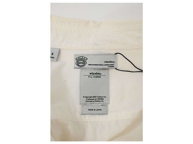 Visvim Lungta Stars Hemd aus weißer Baumwolle Roh - Ansicht 9