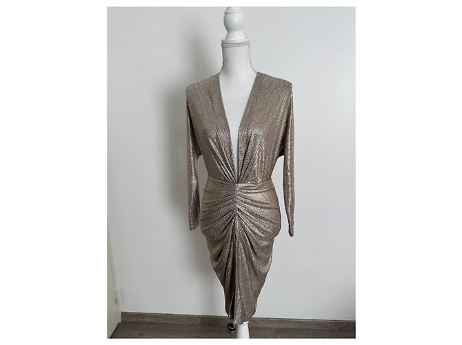 Goldenes Iro Kleid Größe 34 - Ansicht 2