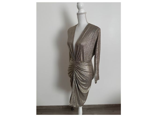 Goldenes Iro Kleid Größe 34 - Ansicht 3