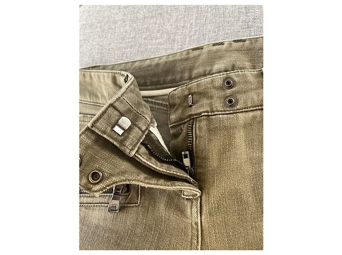 Grüne Jeans Mit Abgenutztem/Riss-Effekt – Balmain – Größe 40 - Ansicht 2