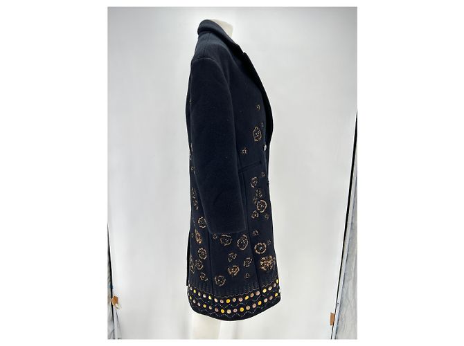 CHRISTIAN DIOR Casacos T.FR 40 Lã Preto - vista 3