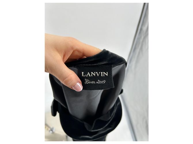 Vestidos LANVIN T.FR 40 Seda Gris antracita - vista 5