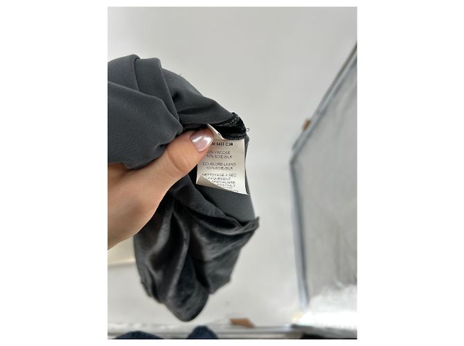 Vestidos LANVIN T.FR 40 Seda Gris antracita - vista 7